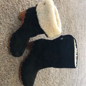Ugg clogs... suede with shearling